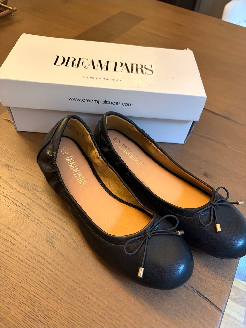 Dream Pairs Black Bow Ballet Flats Size 7
